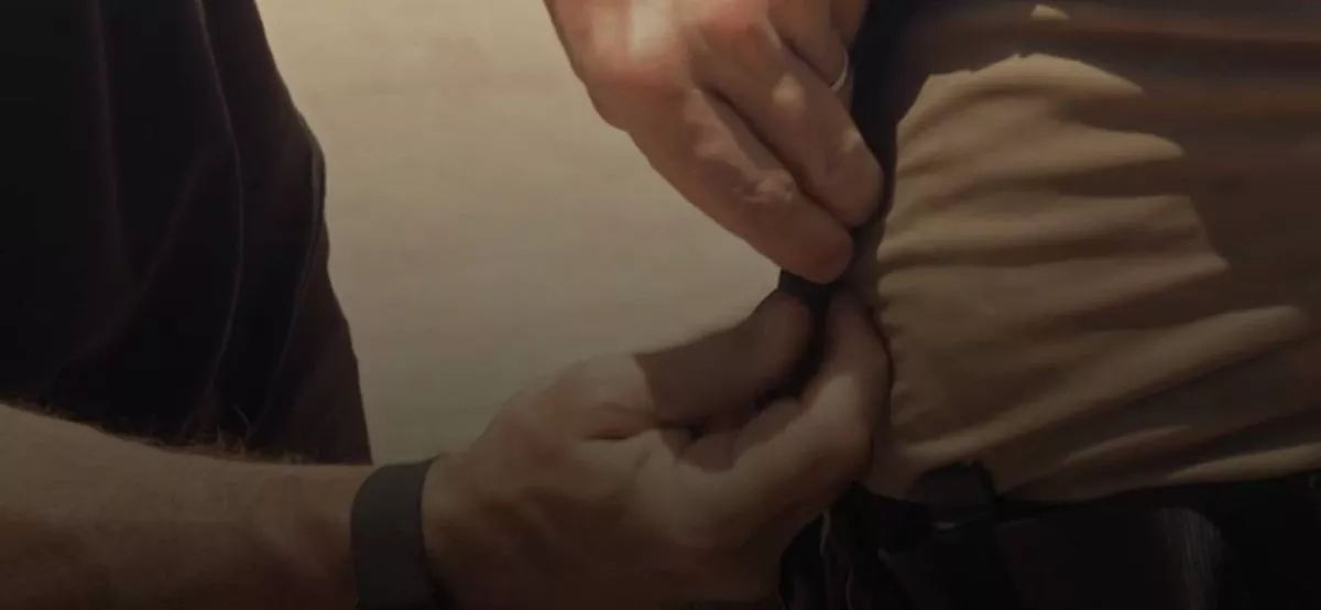 Directing Staff were forced to intervene seconds before the star stepped foot on the ladder