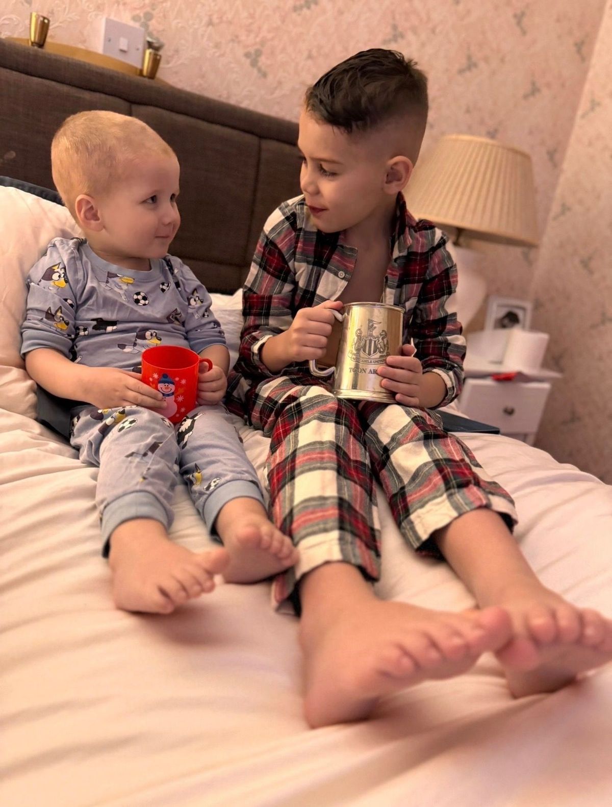 Charlie Shilleto, left, with his brother Oliver