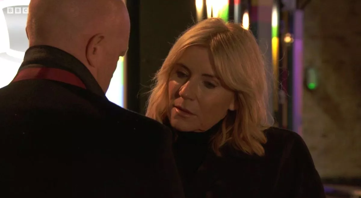 Max and Cindy talk during Wednesday's EastEnders episode 