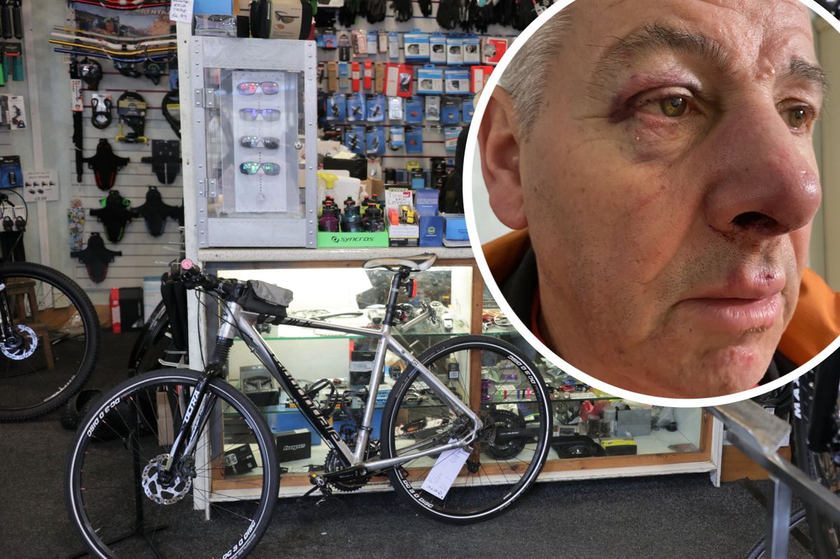Peter Darke and his Bicycle shop, Darke Cycles in Sunderland