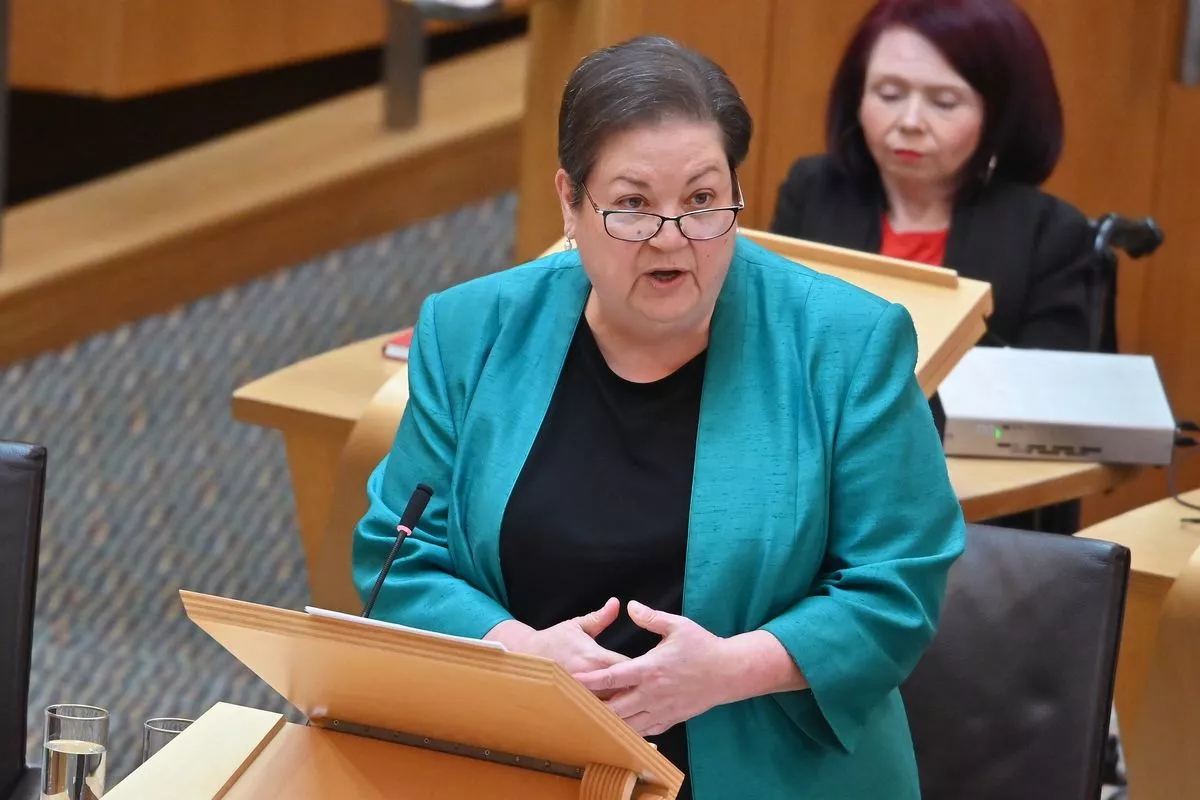 Scottish Labour deputy leader Jackie Baillie speaks during First Minister's Questions in the Scottish Parliament