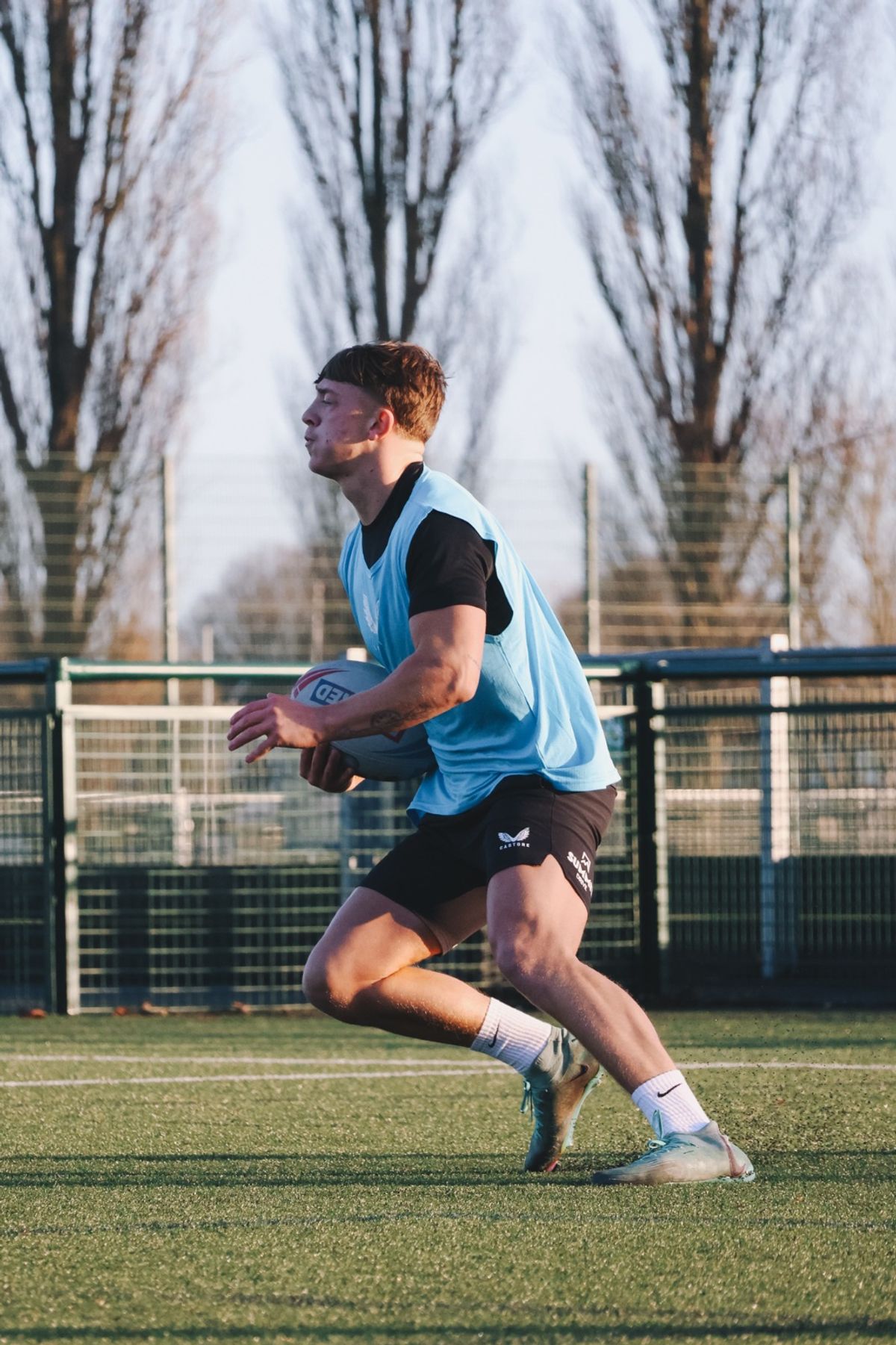 Hull FC's Logan Moy in pre-season training. 