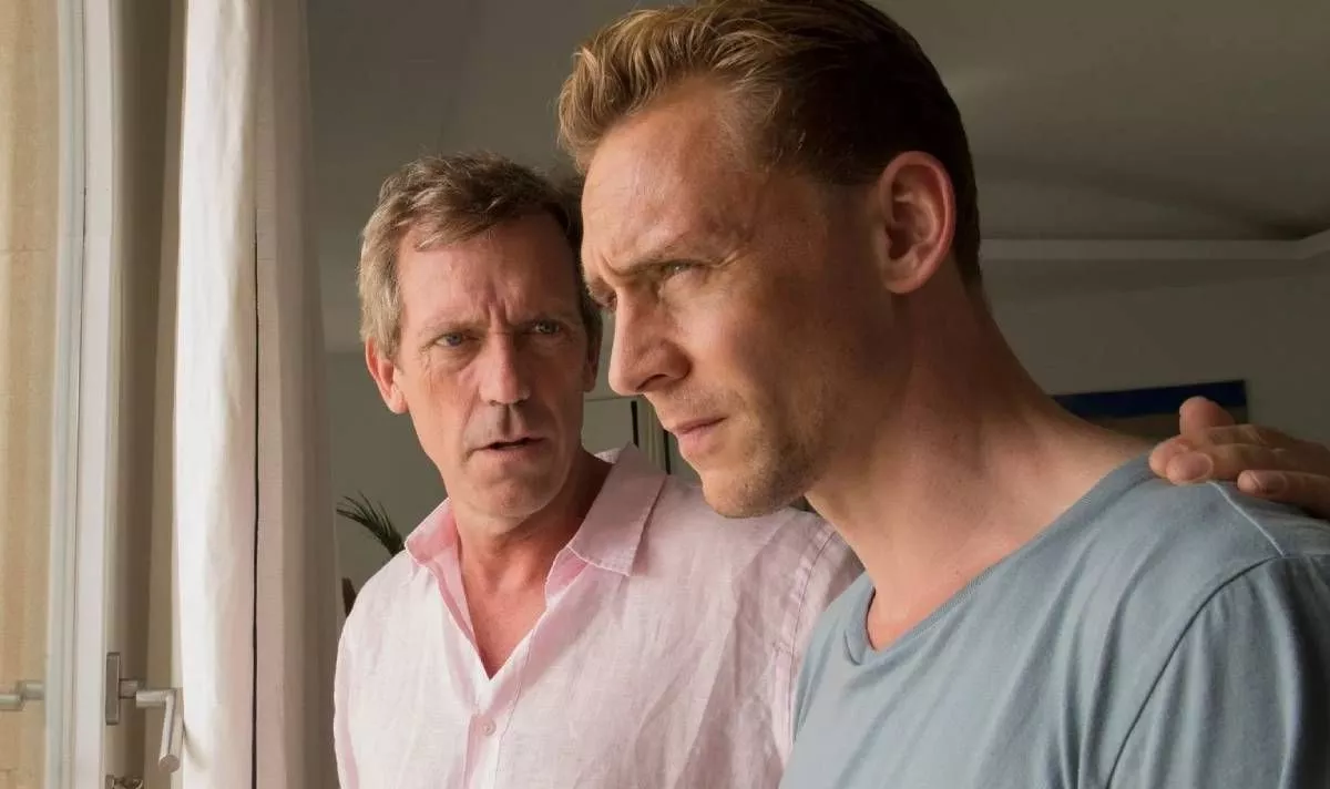 The Night Manager stars Hugh Laurie and Tom Hiddleston as Richard Roper and Jonathan Pipe respectively in 2016. 