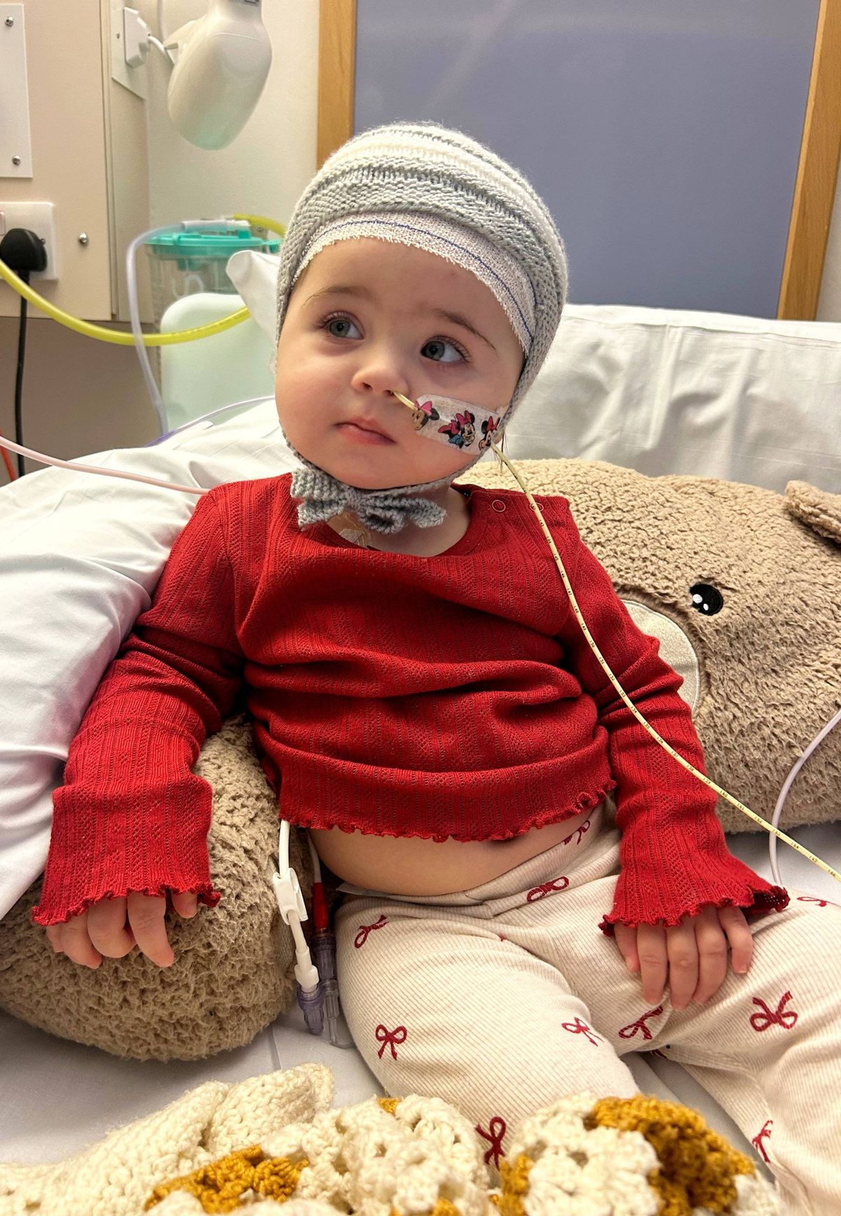 Toddler Capri in hospital