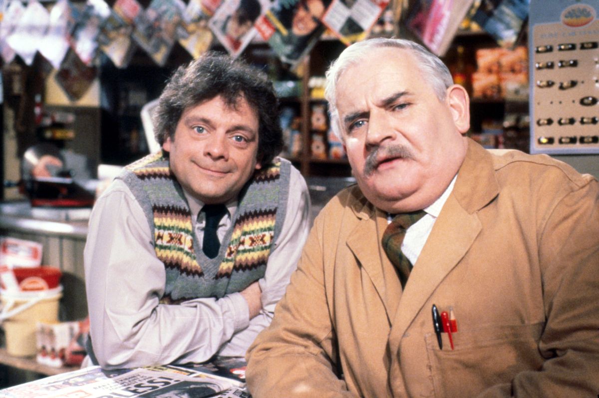Sir David Jason as Granville and the late Ronnie Barker as Albert Arkwright in Open All Hours