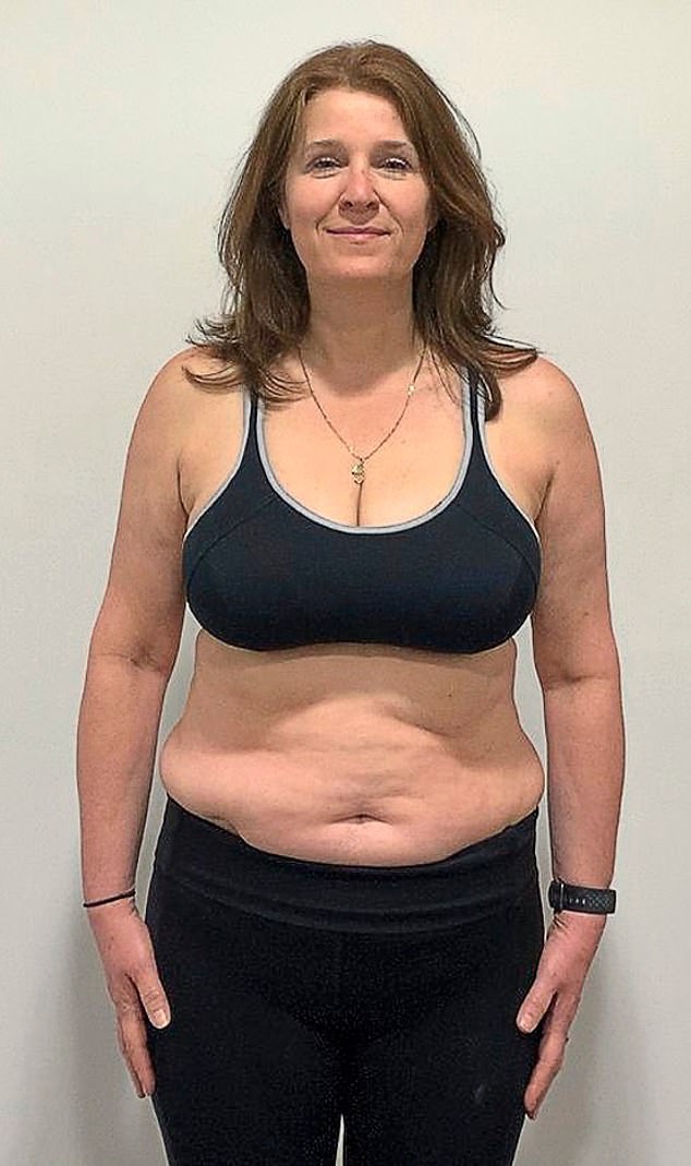Before: Alison was 13 stone at the start of her health kick and says that in her late 50s her health suddenly went from 'nowhere' on her priority list to 'number one'
