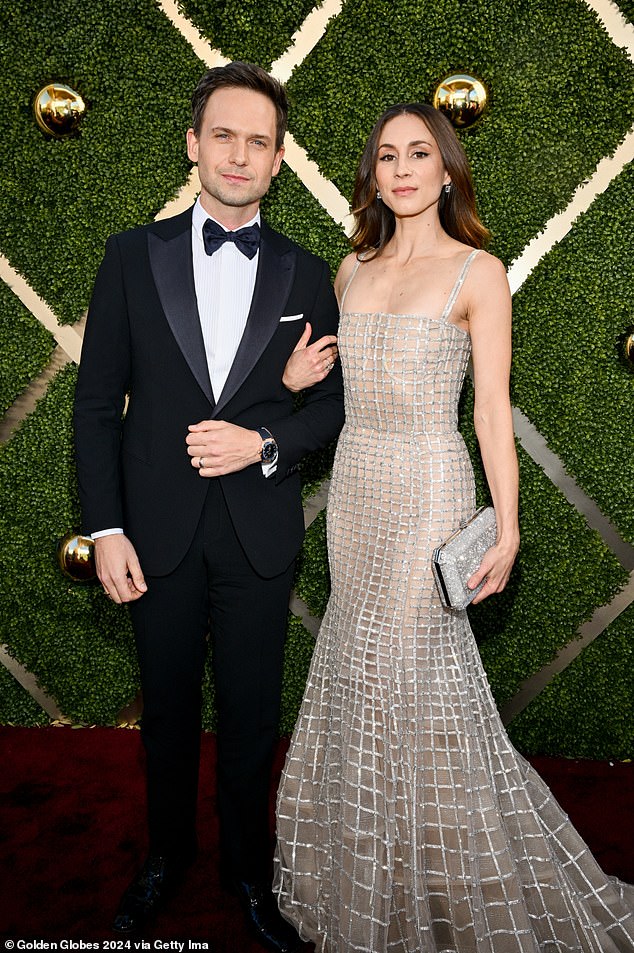 Patrick J. Adams and Pretty Little Liars alum Troian Bellisario are officially a family of five; (pictured 2024)