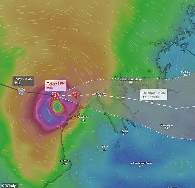 On the other side of the country a category 2 cyclone has made landfall on the WA coast