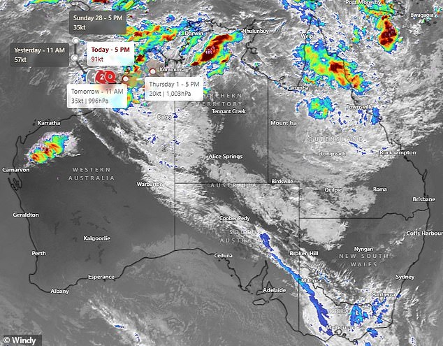 The Bureau warned that more rain will fall in major regional cities like Cairns and Townsville