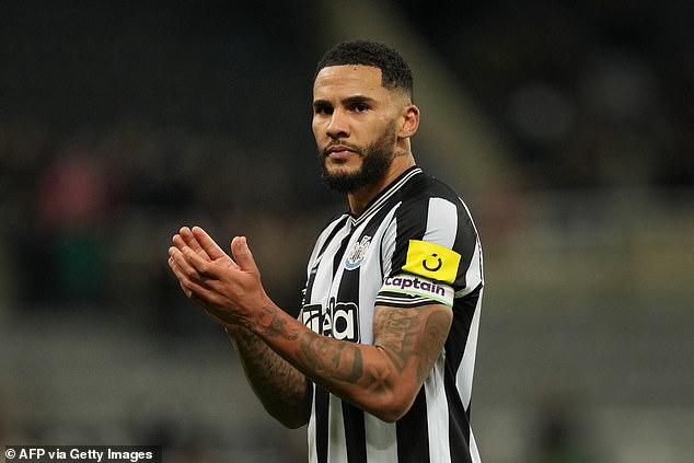 Newcastle's Jamaal Lascelles is the most likely player to leave the club this month