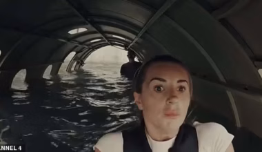 Dani Dyer gasped for air as she cut a Celebrity SAS challenge short after being trapped underwater during a deep water dive during Sunday's episode