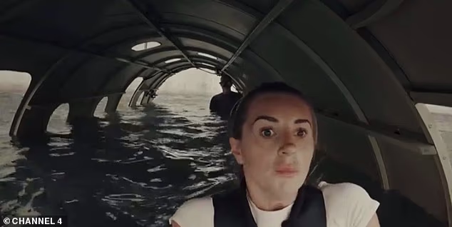 Dani Dyer gasped for air as she cut a Celebrity SAS challenge short after being trapped underwater during a deep water dive during Sunday's episode