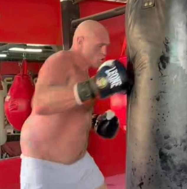 Tyson Fury has raised questions about his physique on his return to boxing training camp