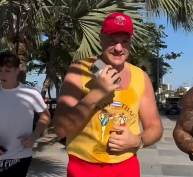 The 37-year-old went for a beachfront run as he looks to get in shape after unretiring for the fifth time