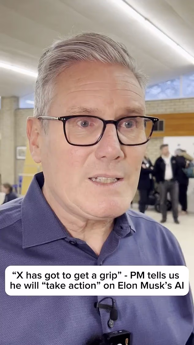 Keir Starmer has insisted the government will 'take action' on the sexualised images of children circulating on social media platform X