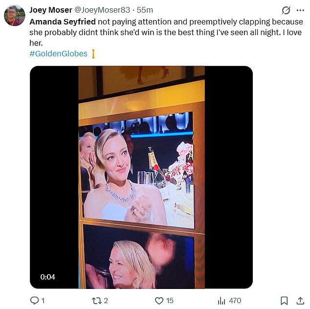 Social media was quick to react to Seyfried's candid moments, with opinions sharply divided