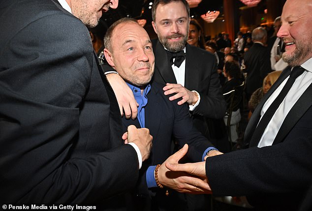 Stephen pictured being congratulated on his win