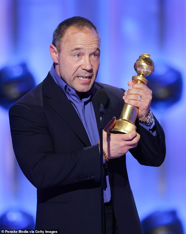 An emotional Stephen credited his wife for turning his life around when they exchanged vows in June 2008 while accepting his award