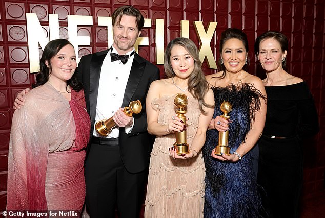 (L-R) Netflix Head of Animation Hannah Minghella, Chris Appelhans, Maggie Kang, Michelle Wong and Kristine Belson