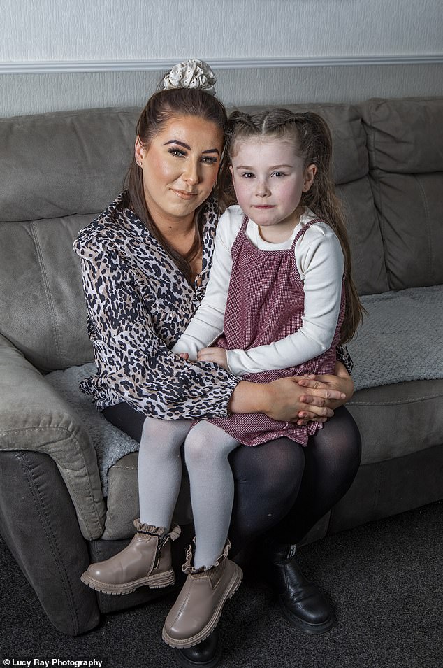 Six-year-old Amelia-Rose, who suffers from sever asthma, with her mother Sophie