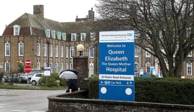 East Kent Hospitals University NHS Foundation Trust has also announced a 'critical incident' due to 'sustained pressures' at the Queen Elizabeth The Queen Mother Hospital in Margate (pictured)