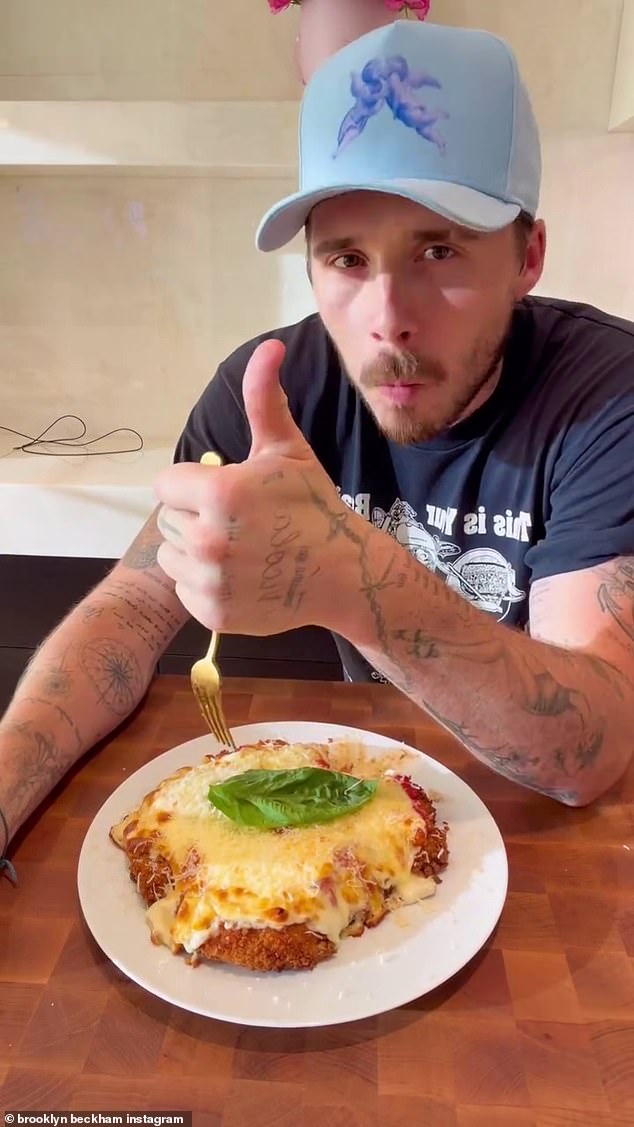 Brooklyn Beckham has returned to the kitchen to share a new cooking clip, after insiders claimed that a 'like' from his mum Victoria on his last post led him to cut ties with his family