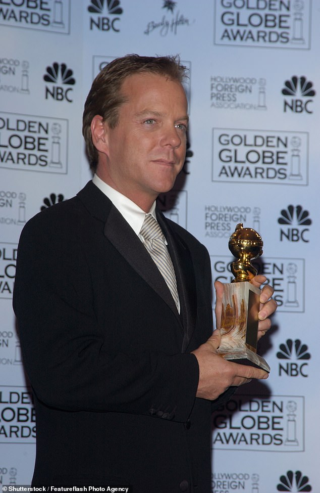 Sutherland was convicted for driving under the influence in 2004 and 2007, and he was sentenced to 48 days in jail for the latter offense; pictured in January 2004 in Beverly Hills