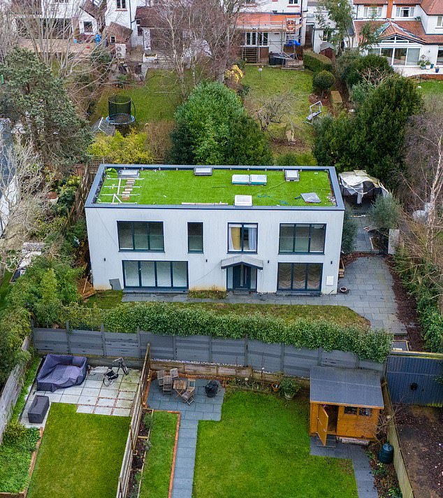 Michael Deller, 41, built the lavish four-bedroom modernist villa after being granted planning permission for a two-storey house
