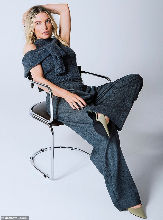 Helen says her relationship with David 'utterly consumed me' (top, cardigan and trousers by With Nothing Underneath; shoes by Charles & Keith: ring, left hand by Sif Jakobs Jewellery; ring, right hand, Helen's own)