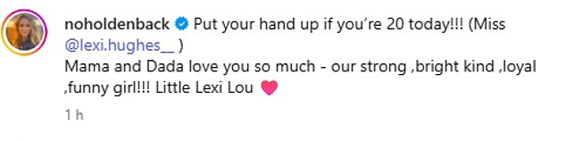 Like she did with her youngest, Amanda also took to her Instagram to share a birthday tribute to Lexi, gushing over her 'strong, bright, kind, loyal, funny girl'