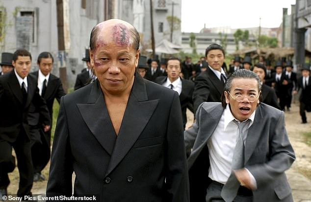 He was best known for his performances in Kung Fu Hustle (pictured) in which he starred alongside Kai Man Tin