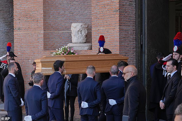 Hundreds have already paid their respects to Valentino as he body lay in state at Basilica Santa Maria degli Angeli e dei Martiri in Rome´s Piazza della Repubblica over the last two days