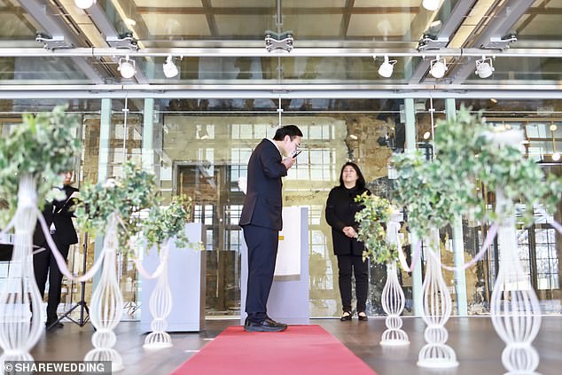 Yasuyuki Sakurai, who runs Share Weddings, has been in the profession for 20 years, but recently all his clients want to 'marry' fictional characters. Photo courtesy of Share Wedding