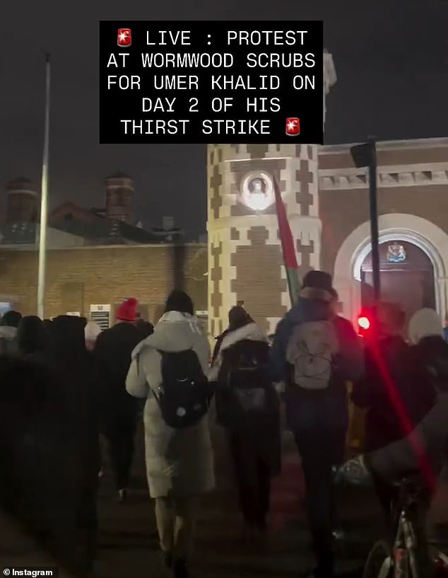 The Met said the group had 'refused to leave the grounds when ordered to do so'