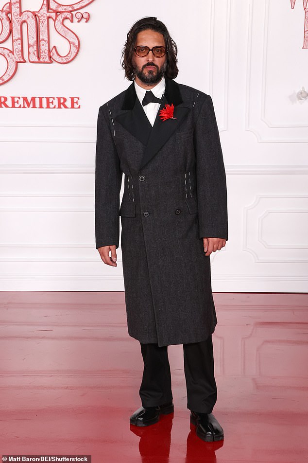 Shazad Latif, 37, who stars as Edgar Linton in Wuthering Heights, smoldered for shutterbugs in a chic black coat