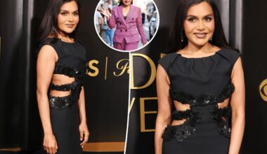 Mindy Kaling shows 40-pound slimdown in daring cutout dress