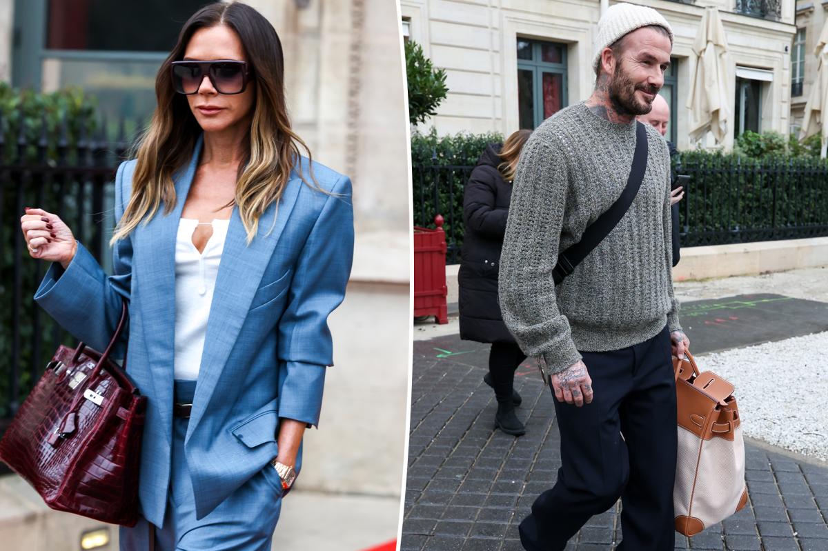 Victoria and David Beckham are a true power couple with coordinated Birkin bags in Paris