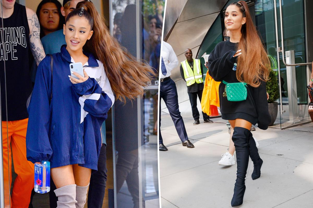 Ariana Grande recalls 'wanting to hide away' in oversized hoodies and boots in 2018