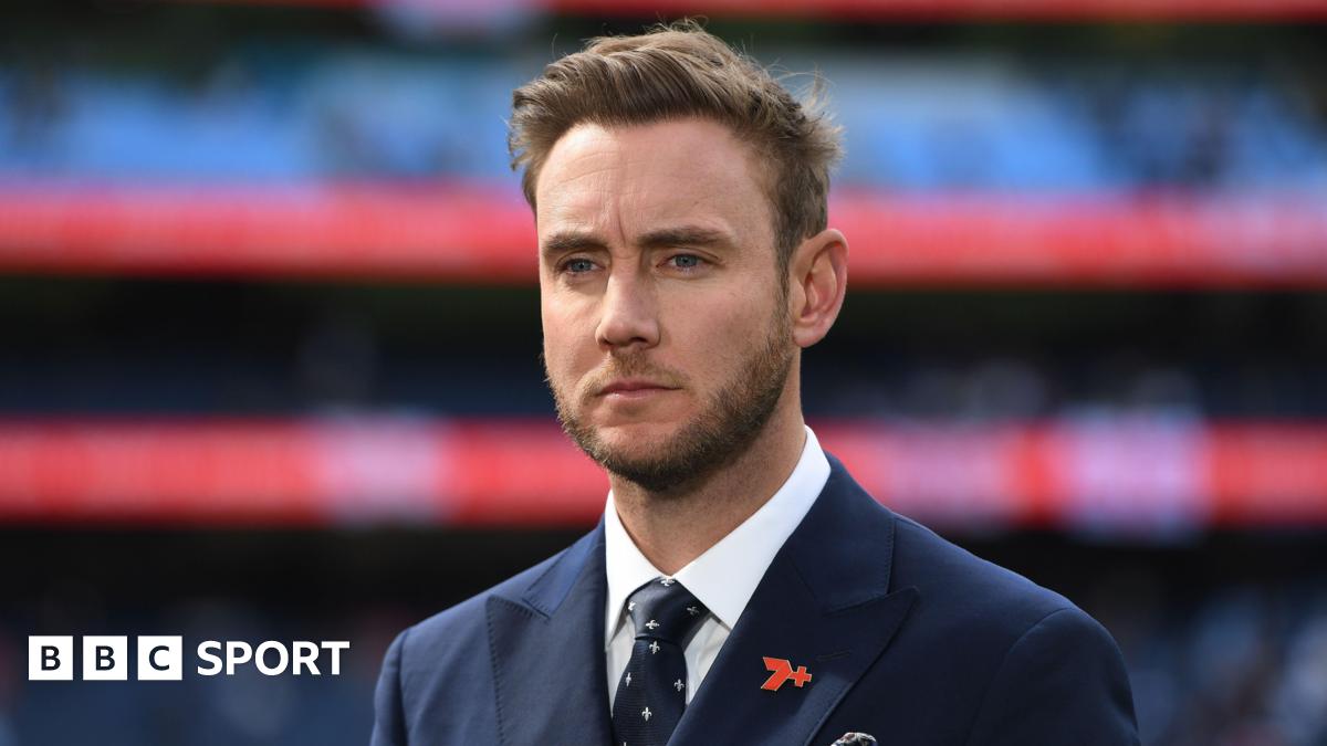 Stuart Broad while working as a pundit on the Ashes series