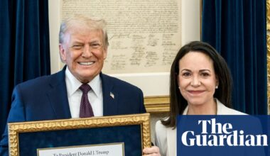 Trump gets his hands on Nobel peace prize – The Latest | María Corina Machado