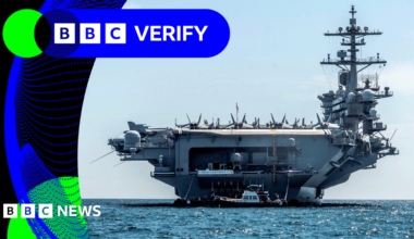 BBC Verify: What tracking data and satellite imagery can tell us about US forces in the Gulf