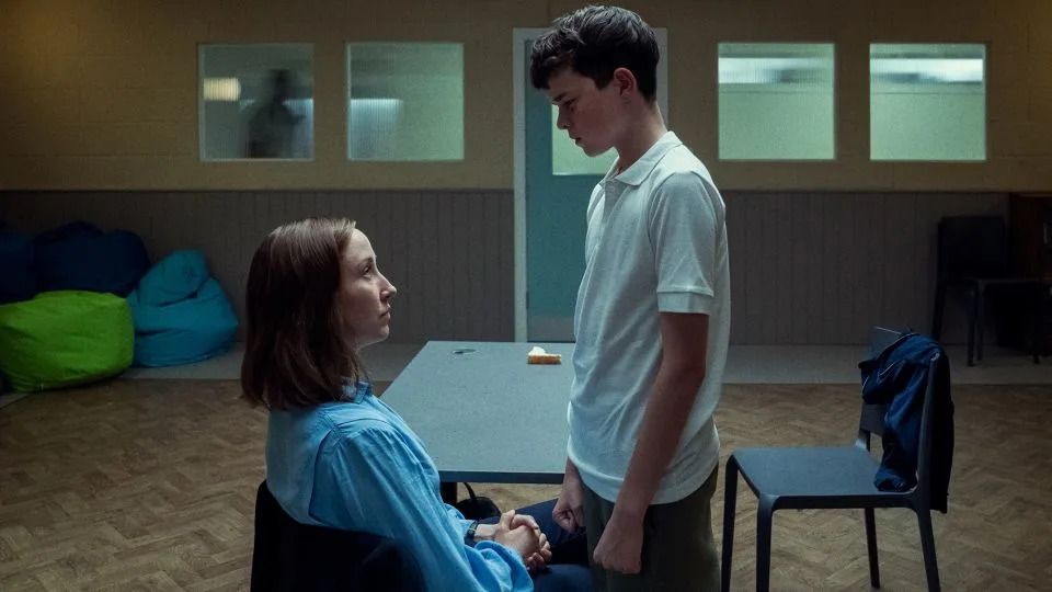 Erin Doherty and Owen Cooper in "Adolescence." - Ben Blackall/Netflix