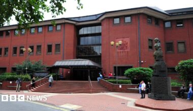 Wide shot of Sutton Lawn park under sunny skies