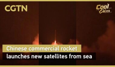Chinese commercial rocket launches new satellites from sea - news.cgtn.com