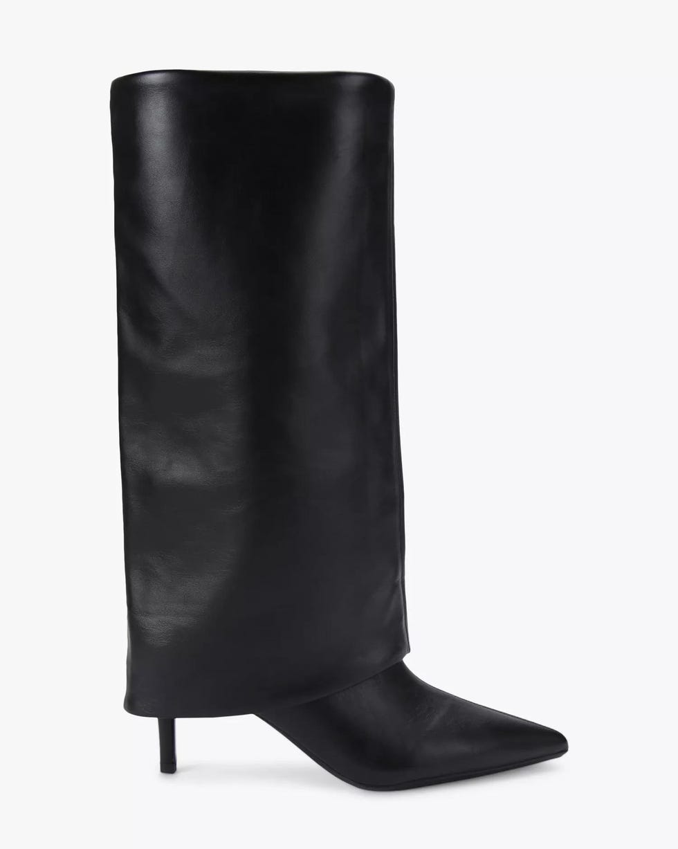 Fate Faux Leather Fold Over Knee Boots 