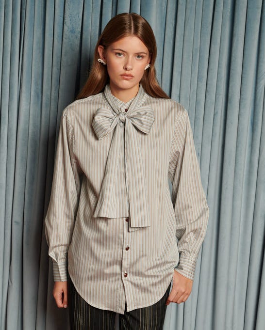 Arthur Stripe Bow Shirt