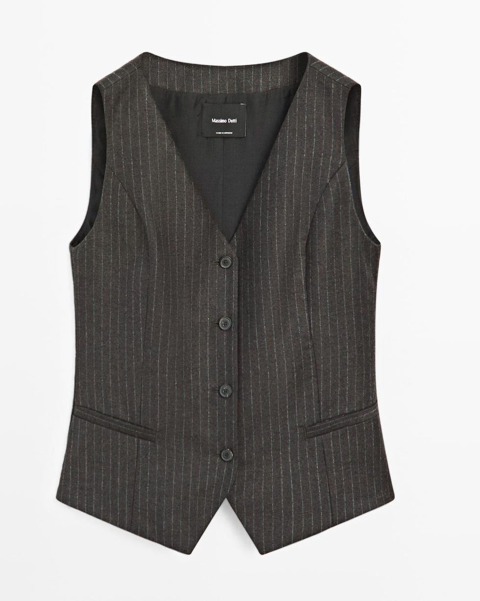 100% wool pinstripe waistcoat