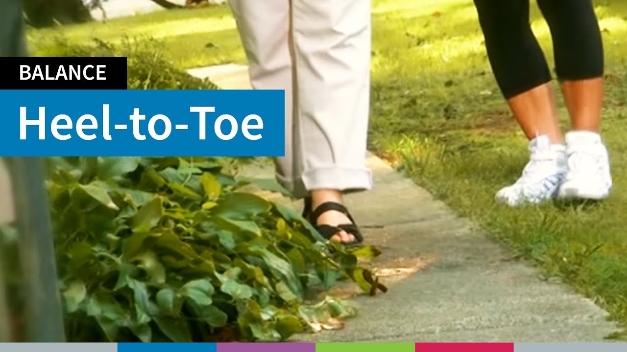 Heel-to-Toe Walk Balance Exercise for Older Adults - YouTube