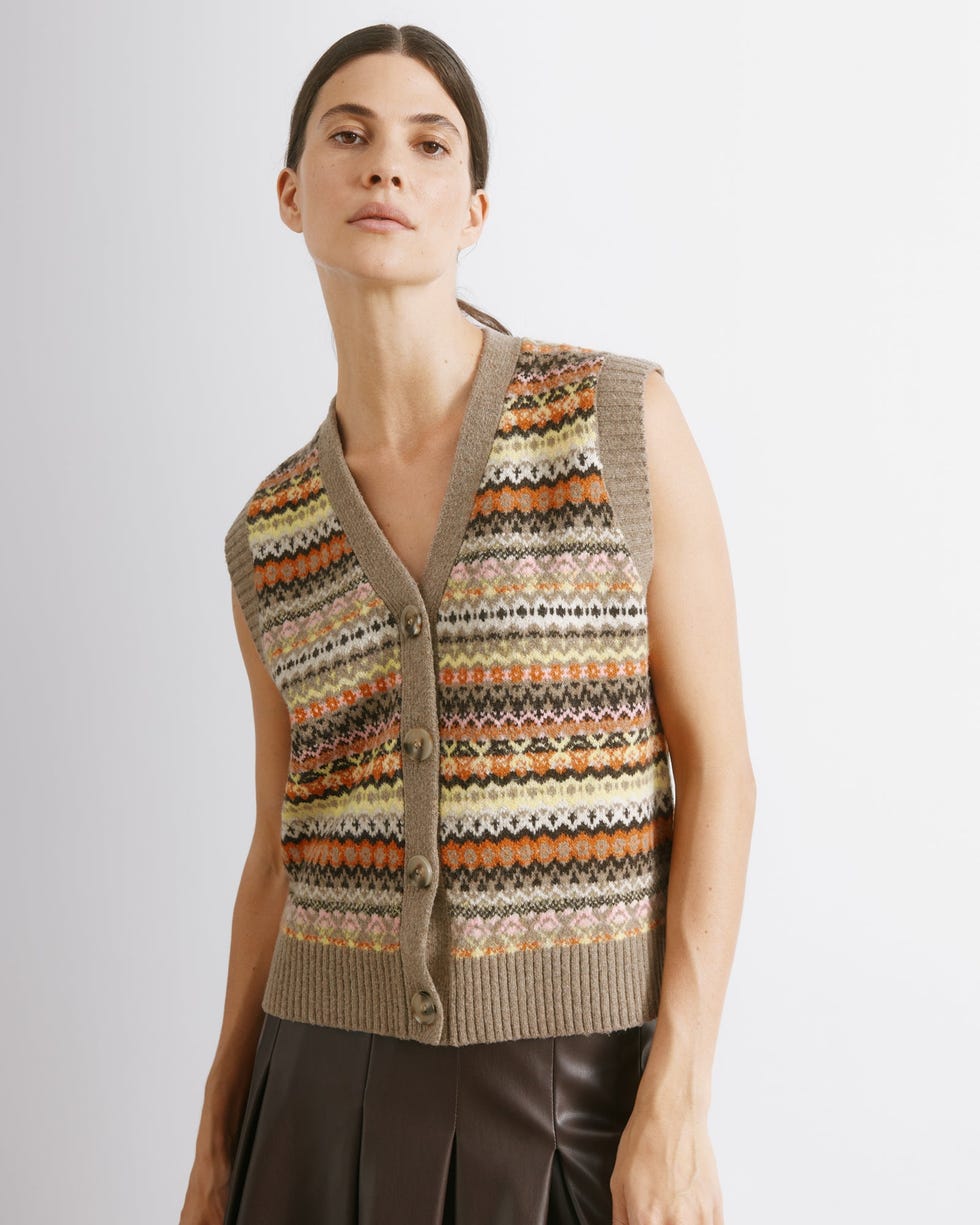 Neutral Fair Isle Tank
