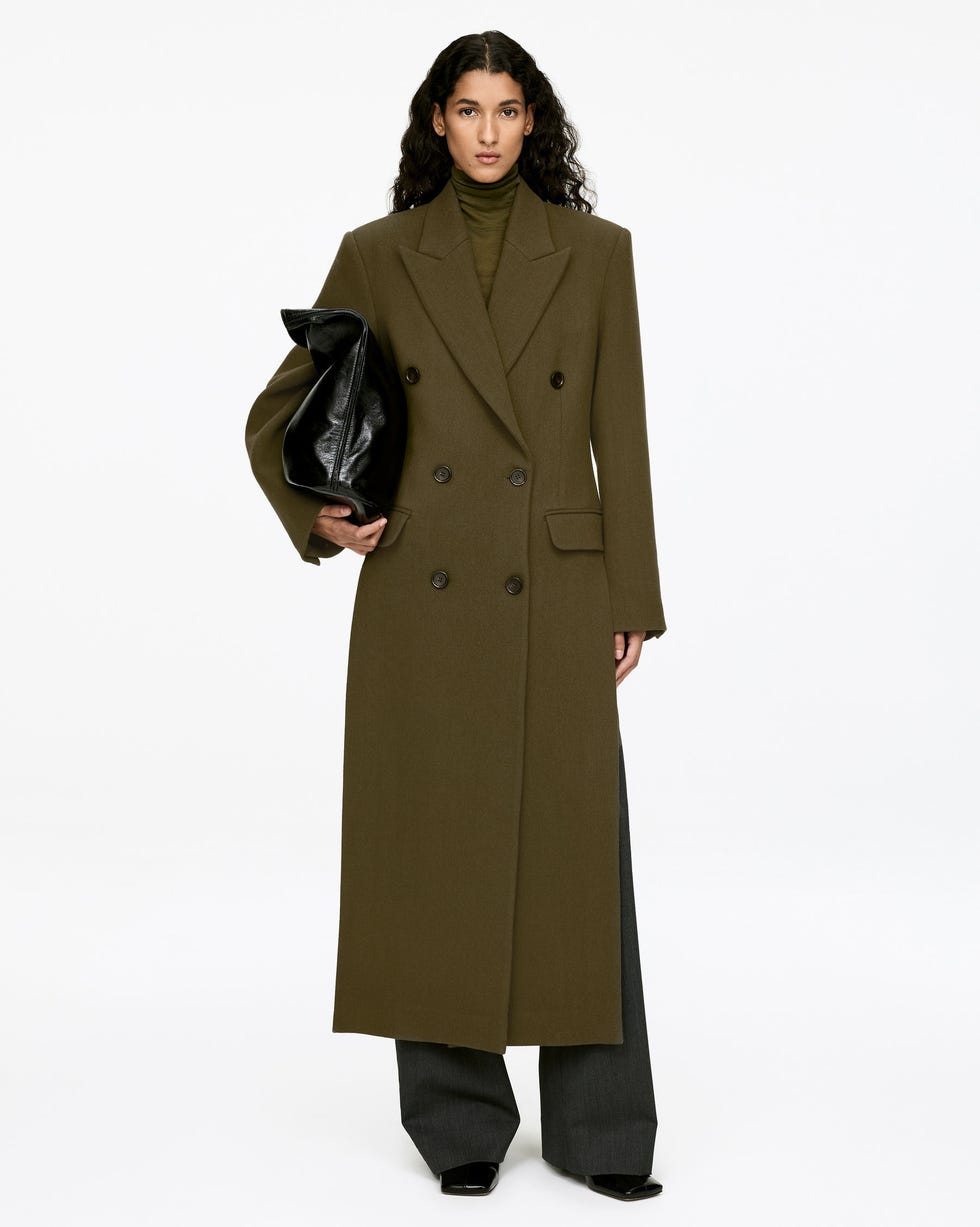 Tailored Wool-Blend Coat